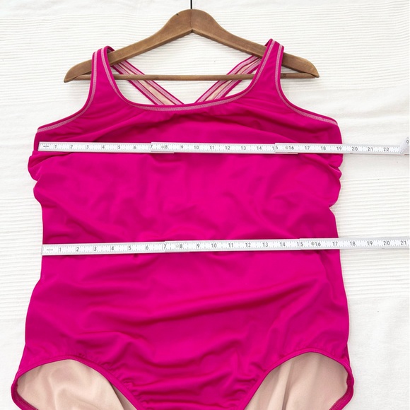 Lands' End Barbie Pink One Piece Swimsuit - Picture 3 of 10